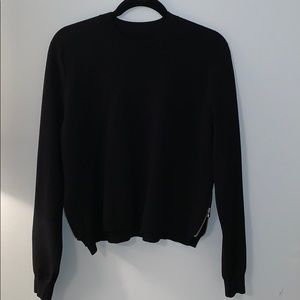 Acne Studios Black Knit Top with zippers